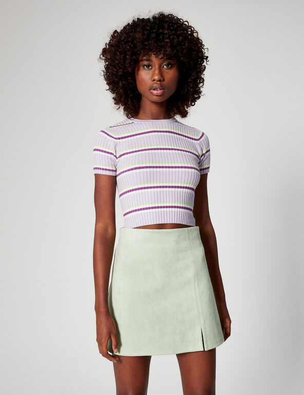 Imitation-suede A-line skirt teen