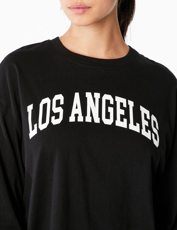 Tee-shirt noir oversize Los Angeles