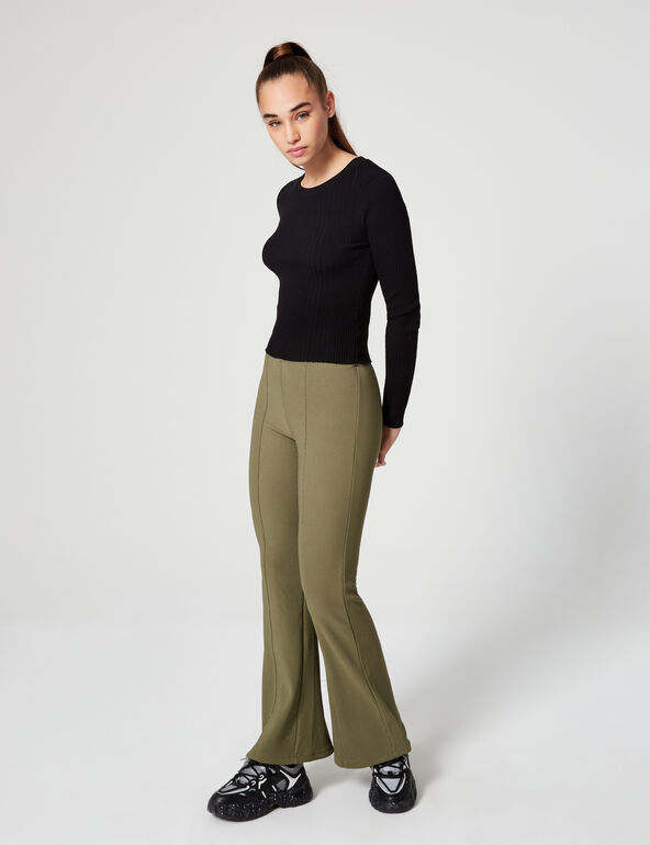 Ribbed flared trousers teen