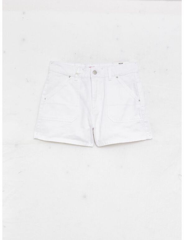 Short en jean mom blanc