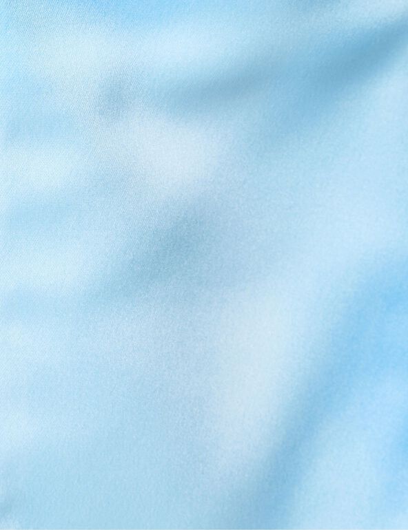 Robe bustier courte en dégradé de bleu