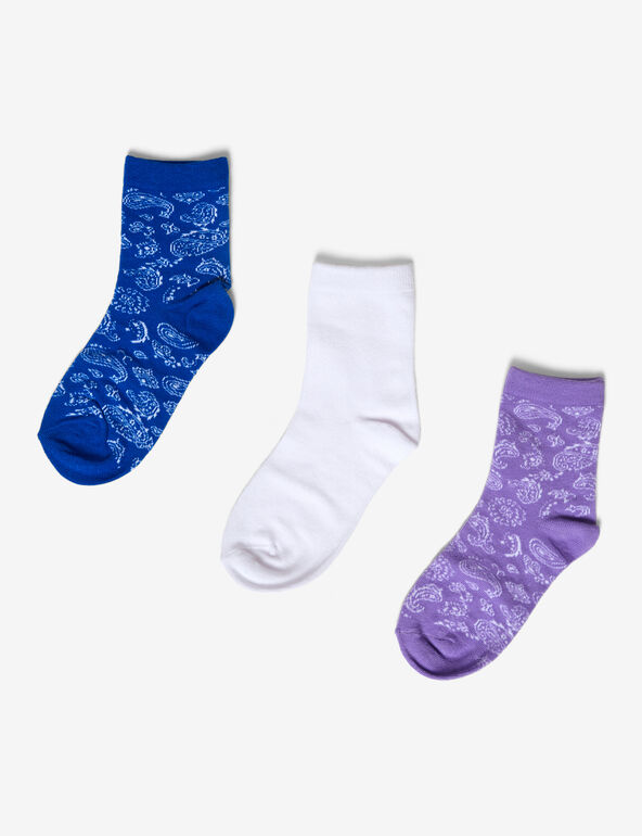 Patterned cashmere socks teen