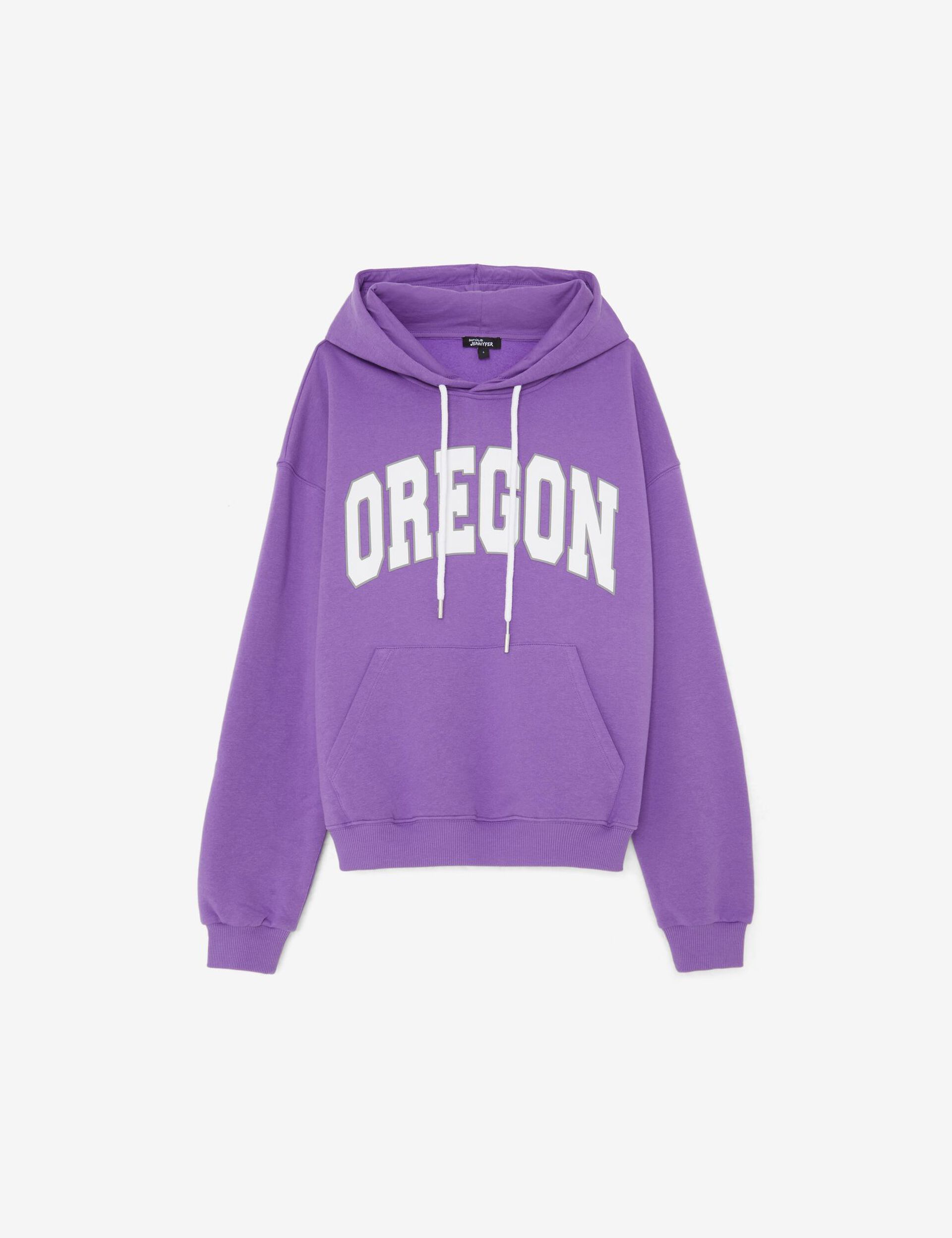 Sweat à capuche avec liens violet foncé Oregon