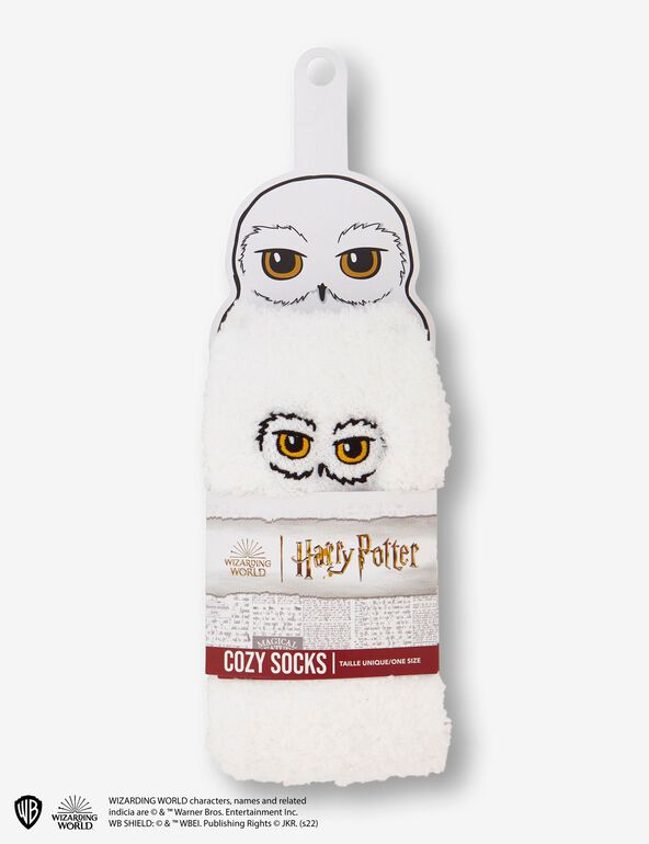 Chaussettes duveteuses blanches Harry Potter ado