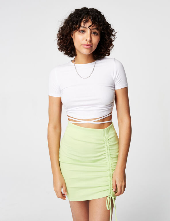 Ruched bodycon skirt teen