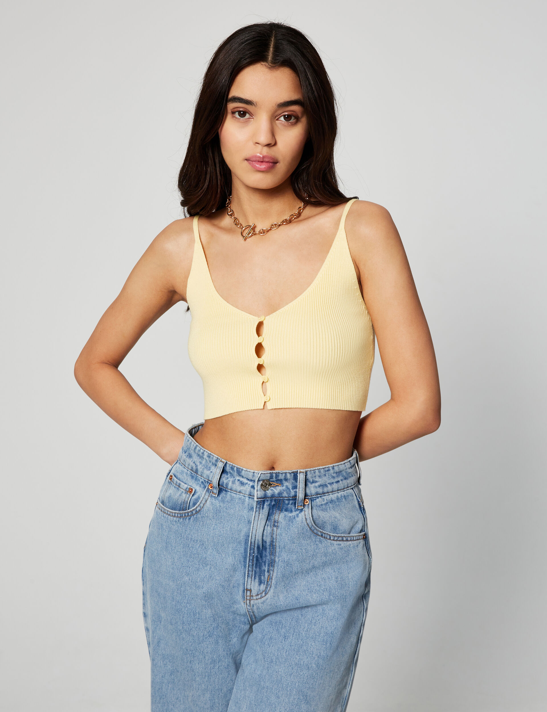 Ribbed cropped top