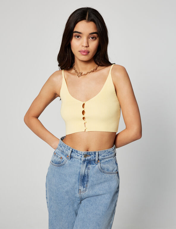 Ribbed cropped top girl