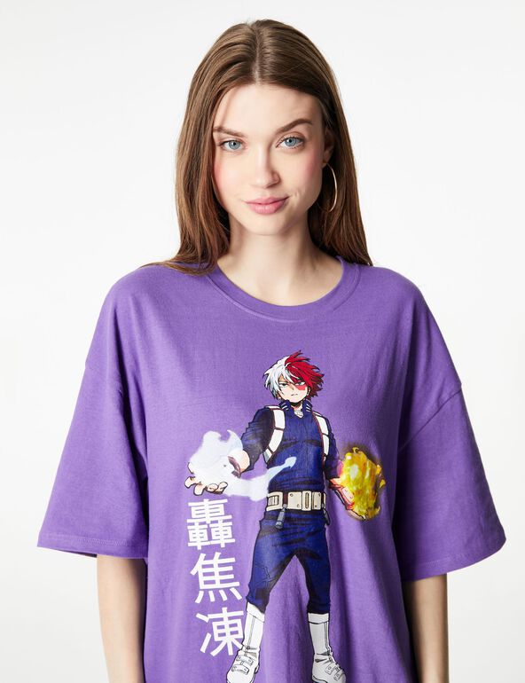 Tee-shirt oversize My Hero Academia violet