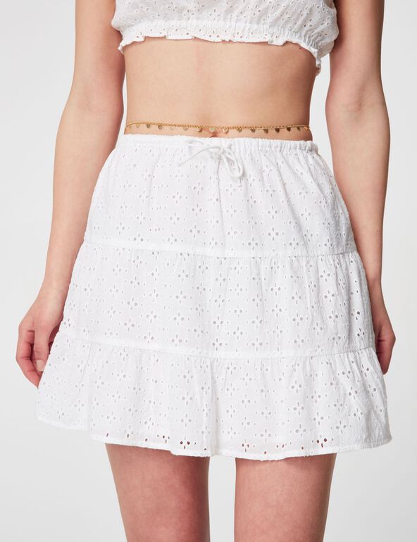 Jupe broderie anglaise fille