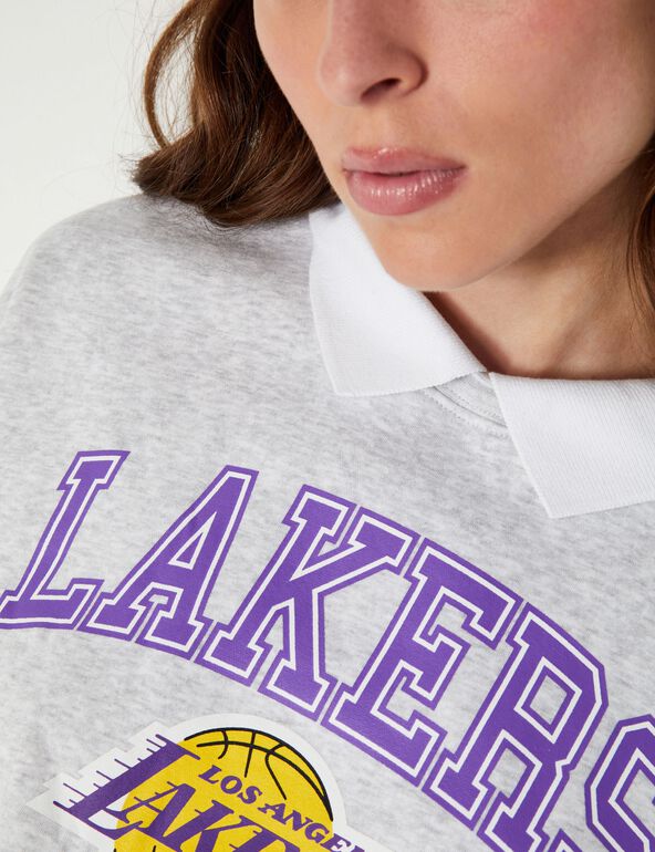 Sweat NBA lakers gris clair fille