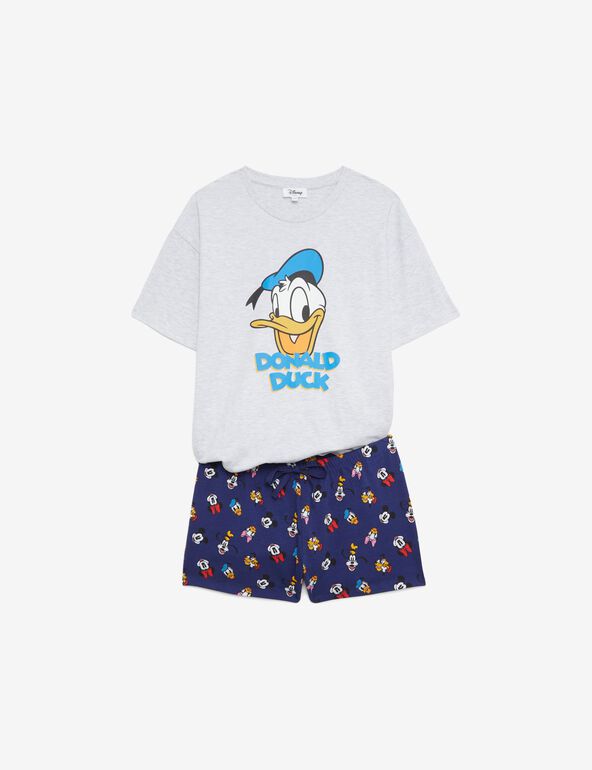 Set pyjama Disney Donald Duck gris et bleu marine ado