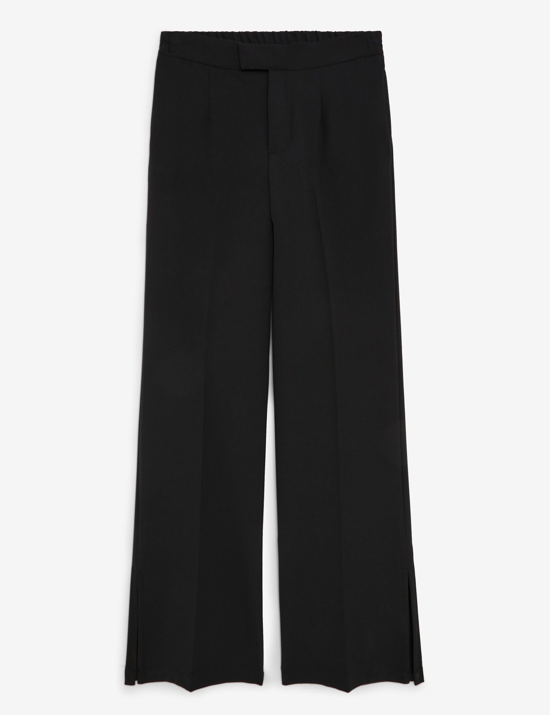 Pantalon tailleur taille élastiquée noir