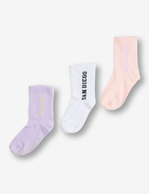Long text design socks