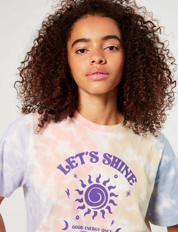 Tee-shirt loose tie and dye fille