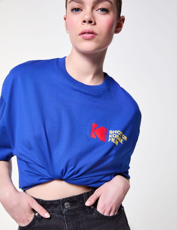 T-shirt oversize imprimé Kodak x Jennyfer bleu girl