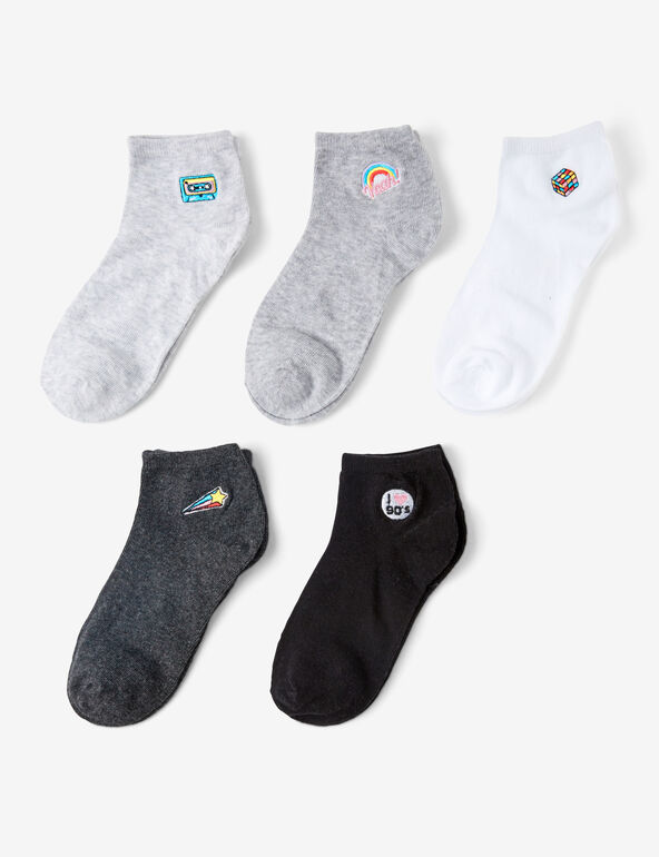 Basic socks with patterns teen