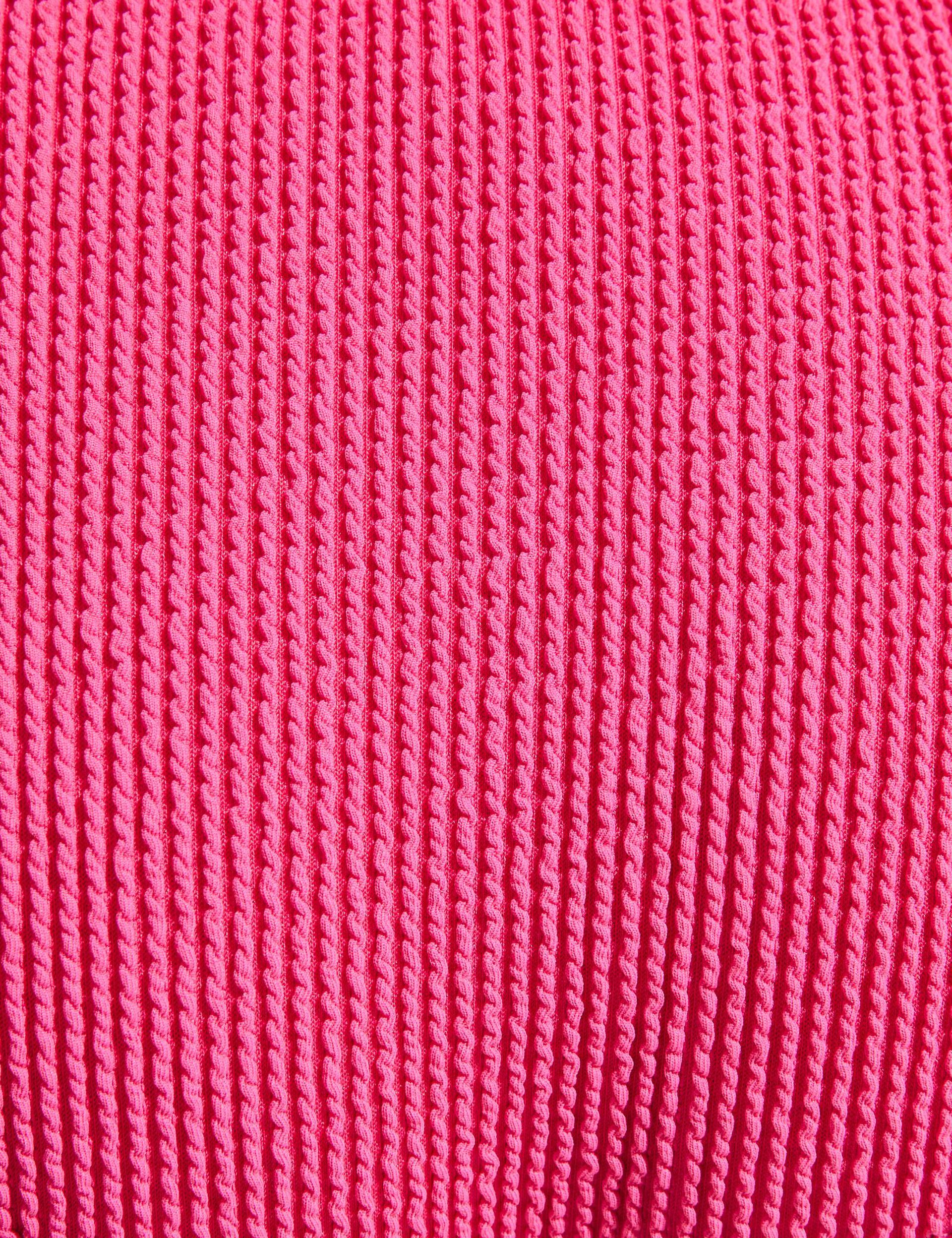 Bas de maillot de bain rose texturé