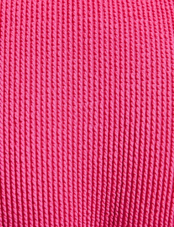 Bas de maillot de bain rose texturé