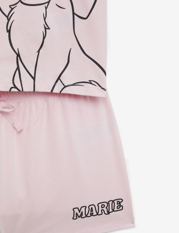Pyjama short imprimé Les Aristochats rose girl