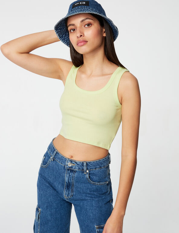 Basic cropped vest top teen