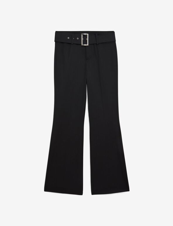 Pantalon de tailleur coupe flare noir teen