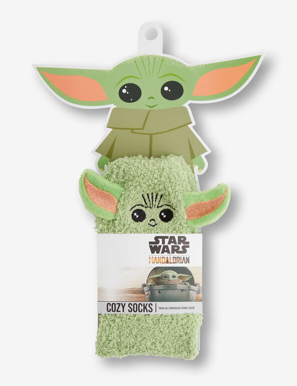 Fluffy Baby Yoda socks girl