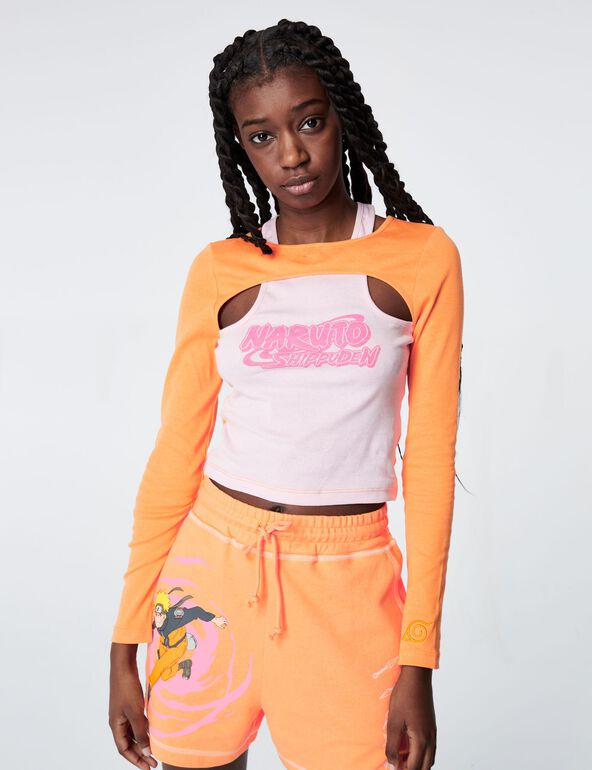 Tee-shirt Naruto avec découpes fille