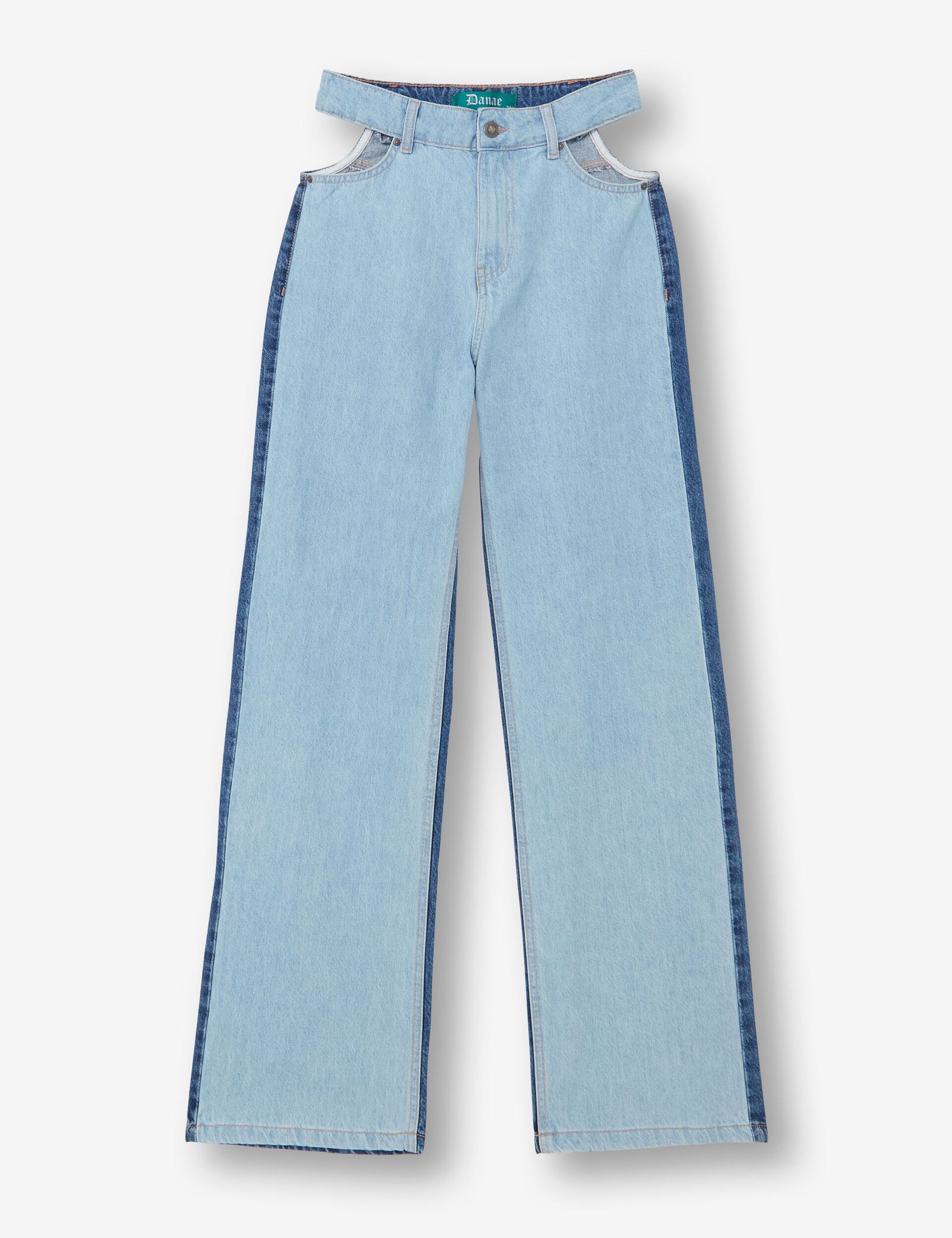 2-tone jeans with cutouts x Danae