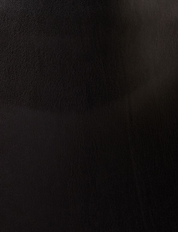 Jupe enduite coupe trapèze noir