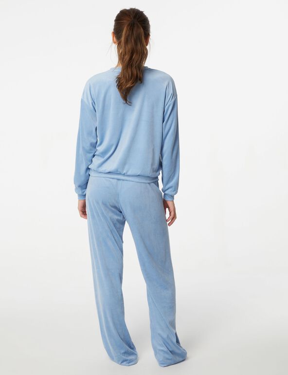 Pyjama long Stitch bleu clair fille