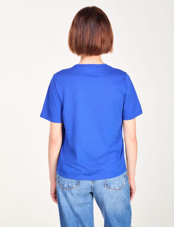 T-shirt bleu indigo basic girl