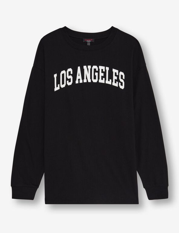 Tee-shirt noir oversize Los Angeles