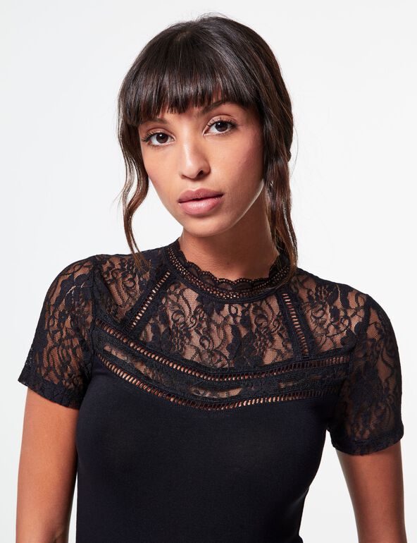 Bodysuit with lace detail