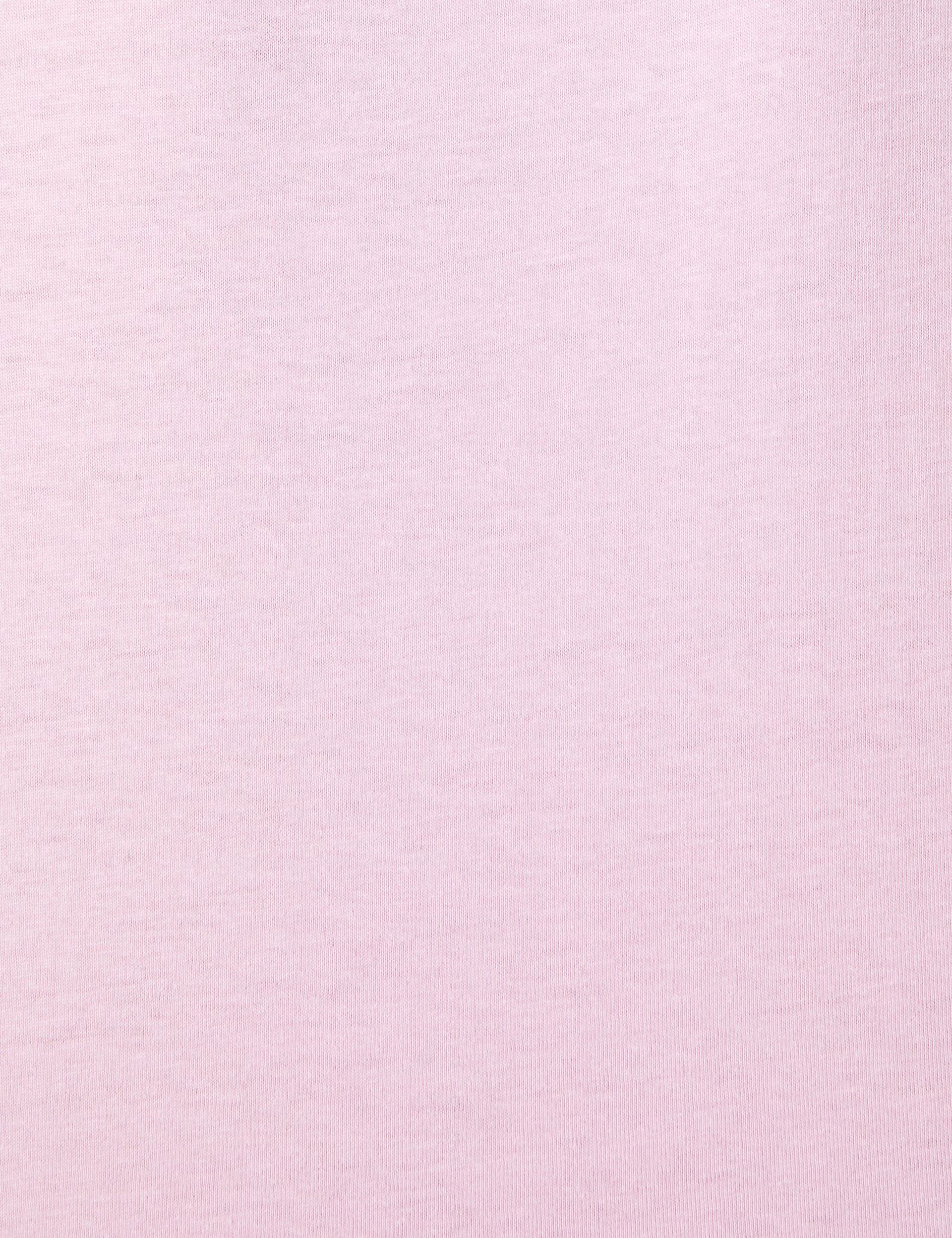 Tee-shirt court oversize rose clair