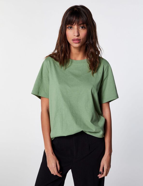 Tee-shirt oversize vert olive teen