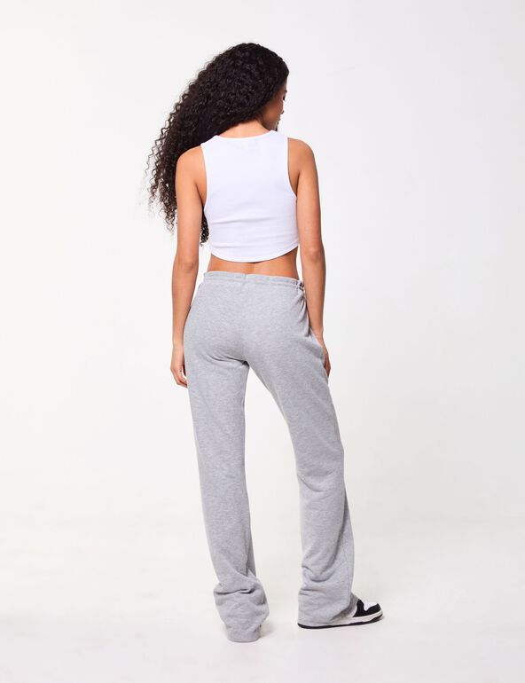 Jogging coupe droite taille basse gris girl