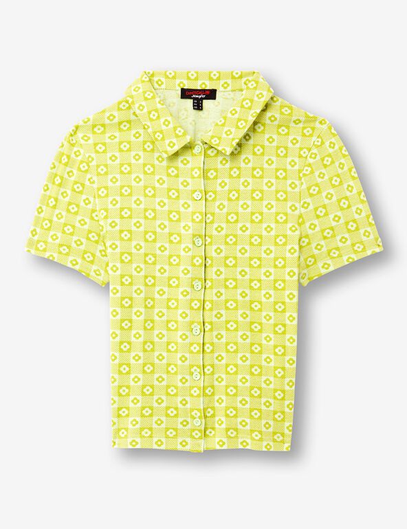 Printed buttoned T-shirt
