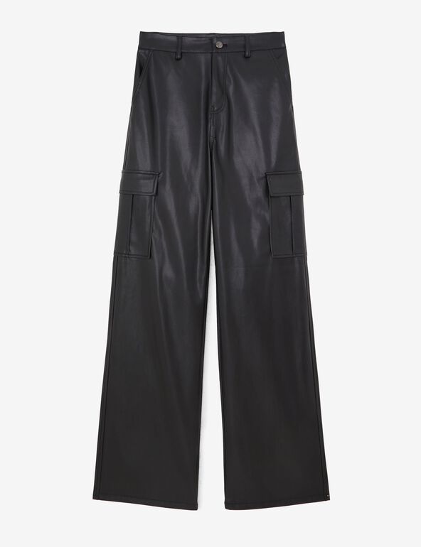 Pantalon cargo enduit noir