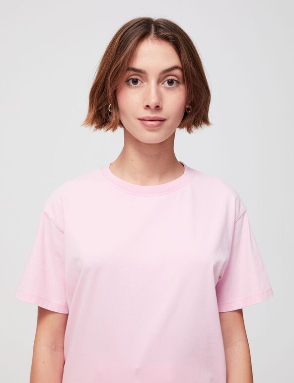 Tee-shirt rose oversize