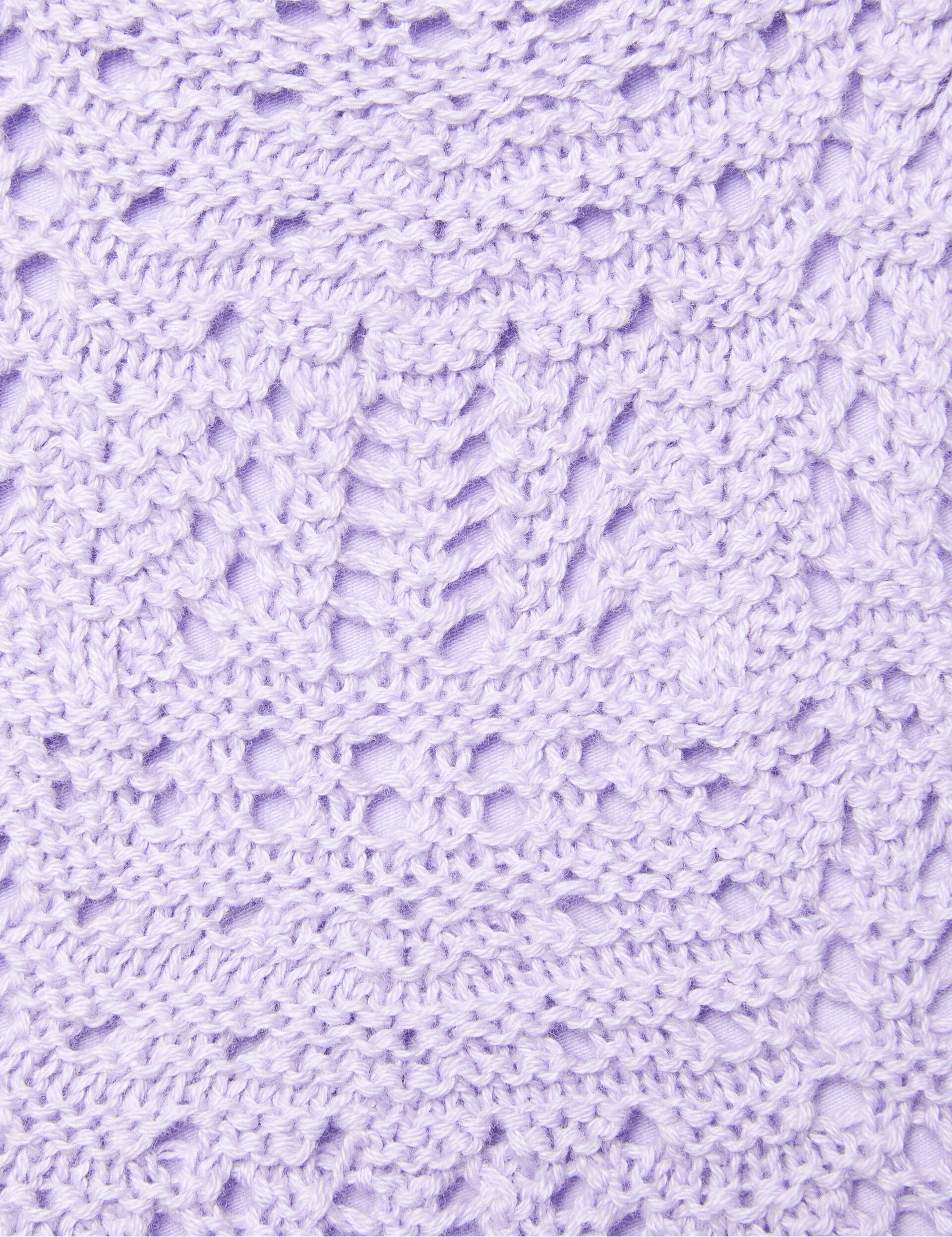 Top crochet violet clair