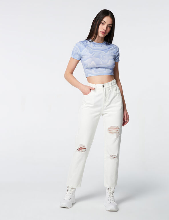Distressed slouchy jeans teen