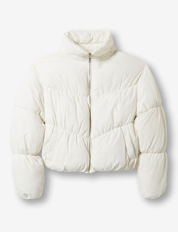 High-necked padded jacket