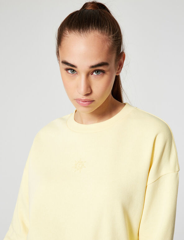 Embroidered-sun sweatshirt