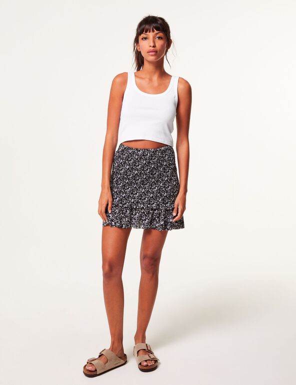 Smocked skirt with frills teen