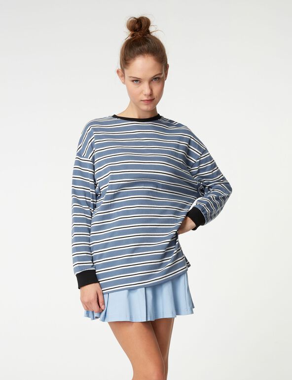 Oversized striped T-shirt teen