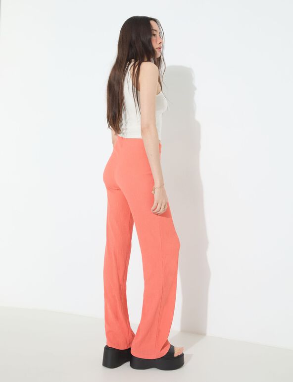 Pantalon flare orange fluo fille