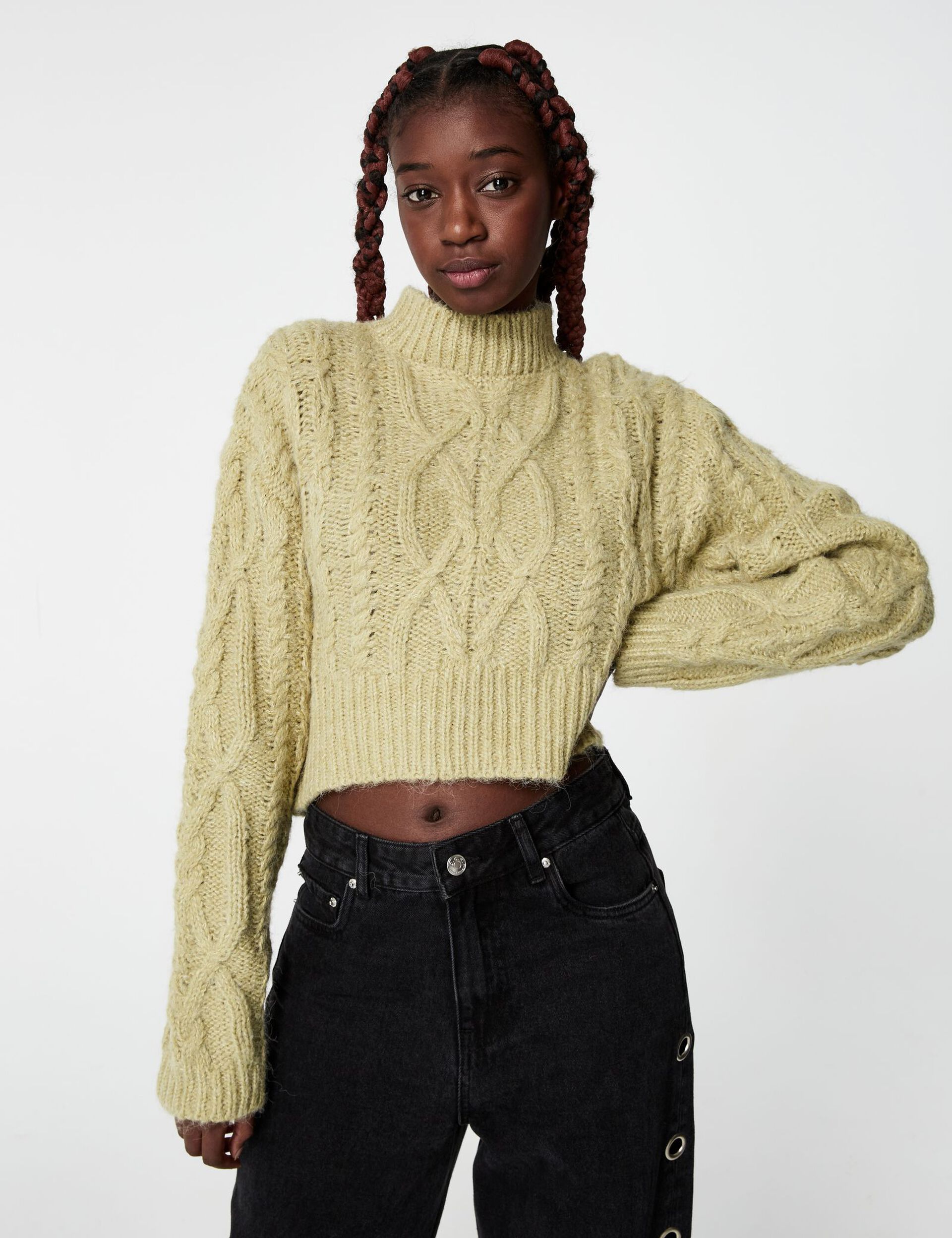 Braided cropped jumper