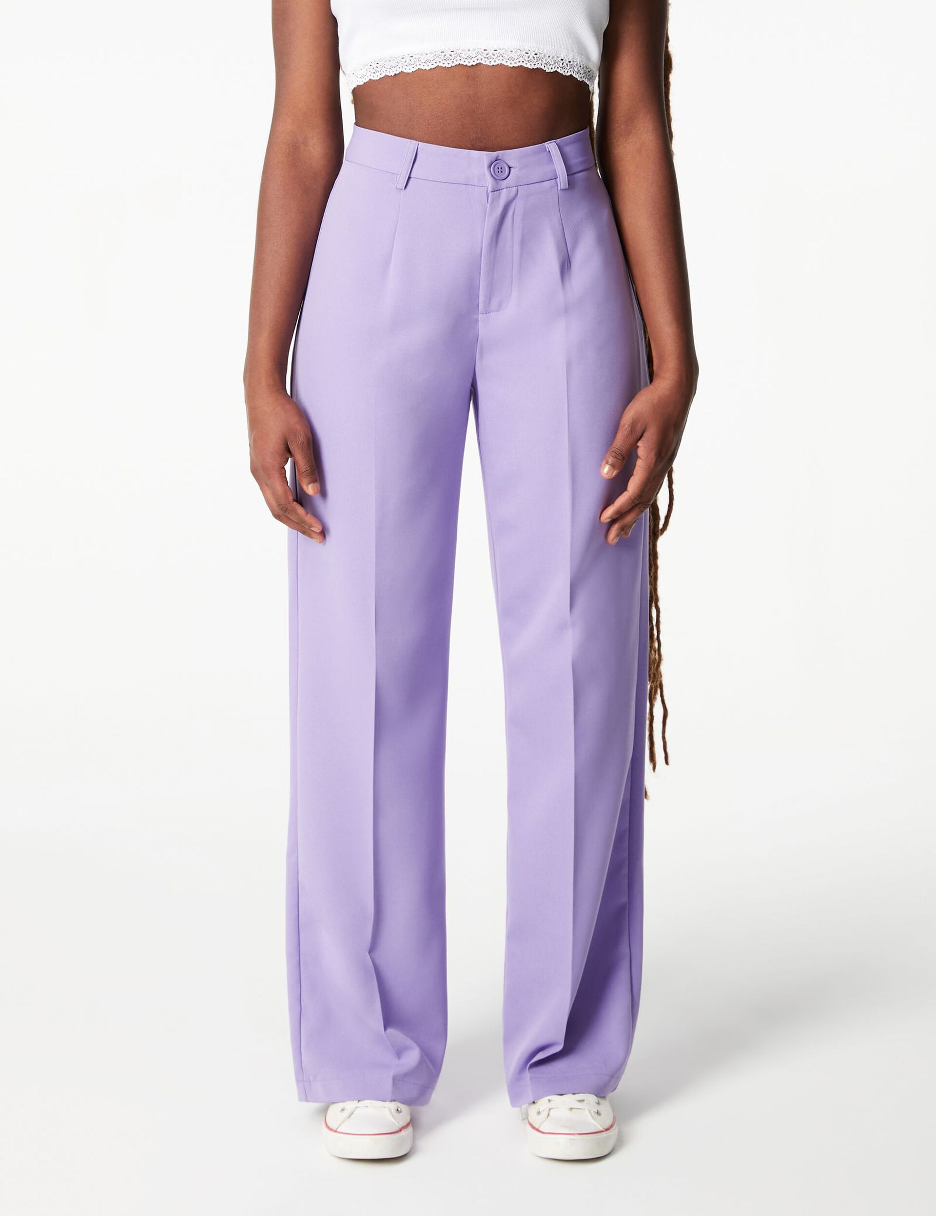 Pantalon palazzo violet
