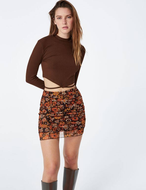 Seventies mesh mini skirt