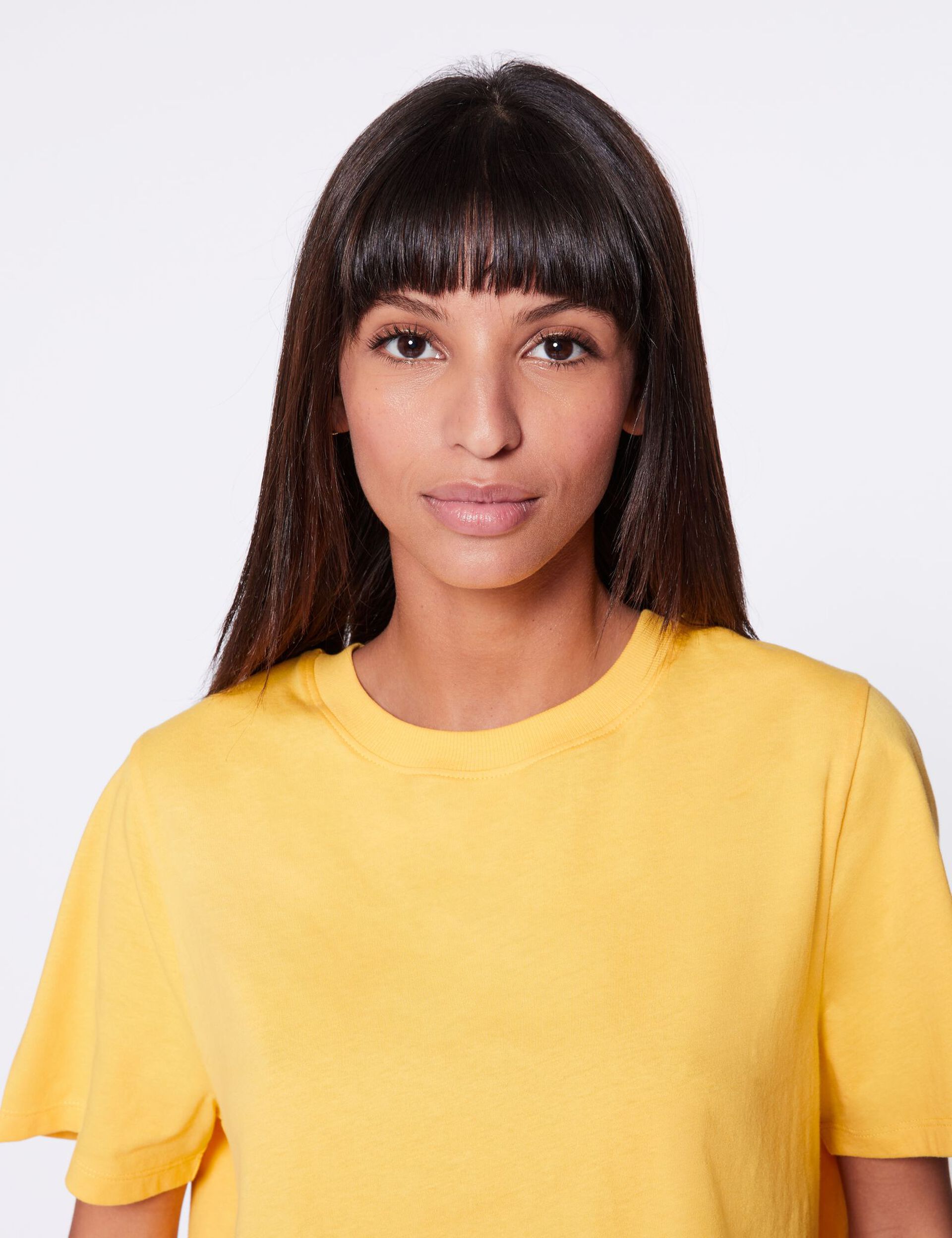 Tee-shirt court oversize jaune 